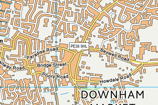 PE38 9HL map - OS VectorMap District (Ordnance Survey)