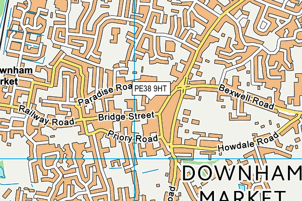 PE38 9HT map - OS VectorMap District (Ordnance Survey)