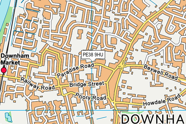 PE38 9HU map - OS VectorMap District (Ordnance Survey)