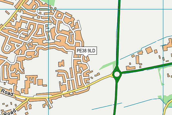 PE38 9LD map - OS VectorMap District (Ordnance Survey)