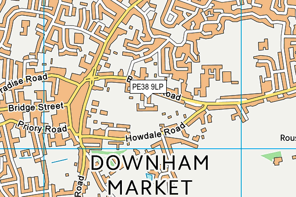 PE38 9LP map - OS VectorMap District (Ordnance Survey)