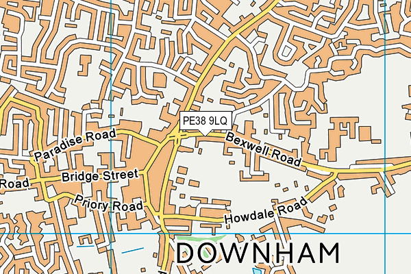 PE38 9LQ map - OS VectorMap District (Ordnance Survey)