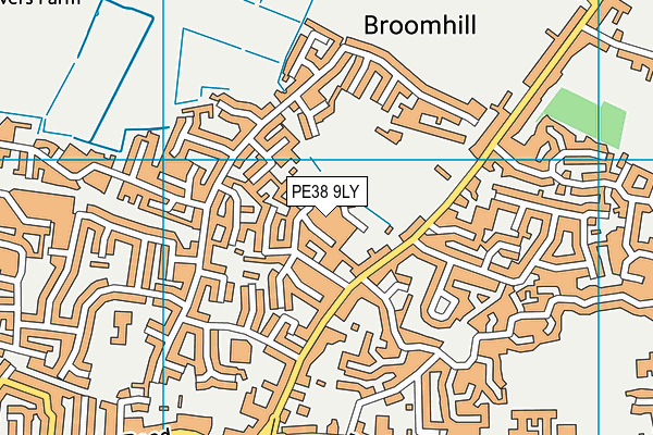 PE38 9LY map - OS VectorMap District (Ordnance Survey)
