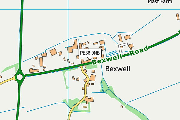 PE38 9NB map - OS VectorMap District (Ordnance Survey)