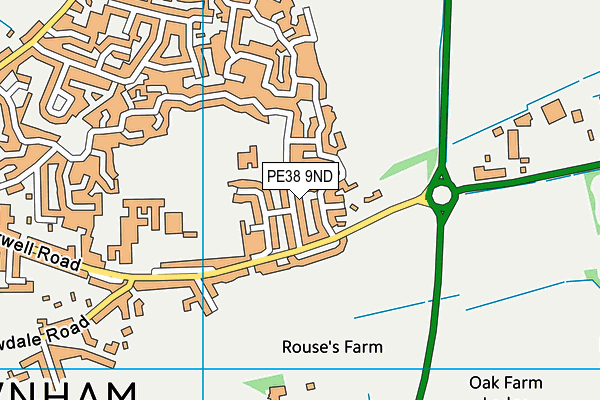 Downham Market, Hillcrest Primary School map (PE38 9ND) - OS VectorMap District (Ordnance Survey)