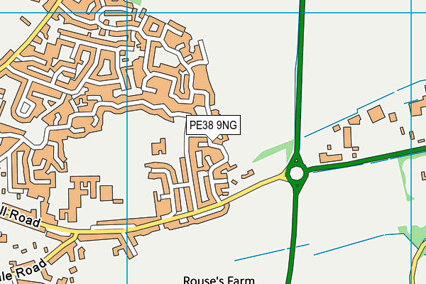 PE38 9NG map - OS VectorMap District (Ordnance Survey)