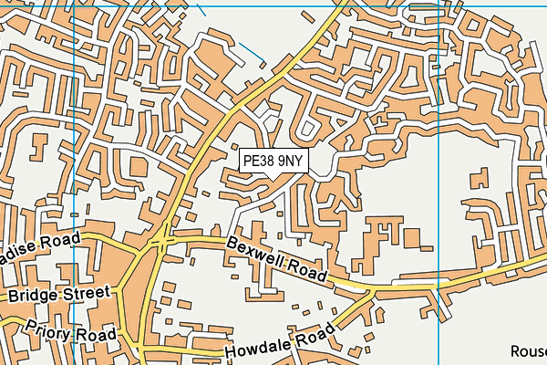 PE38 9NY map - OS VectorMap District (Ordnance Survey)