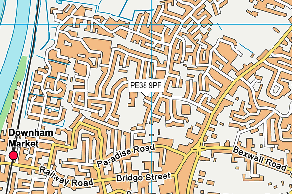 Nelson Academy map (PE38 9PF) - OS VectorMap District (Ordnance Survey)