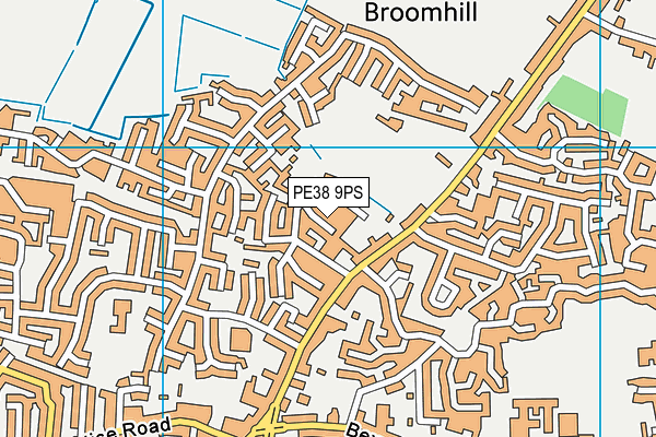 PE38 9PS map - OS VectorMap District (Ordnance Survey)