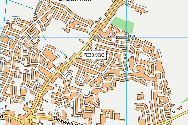 PE38 9QQ map - OS VectorMap District (Ordnance Survey)