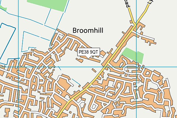Downham Market Squash Club map (PE38 9QT) - OS VectorMap District (Ordnance Survey)