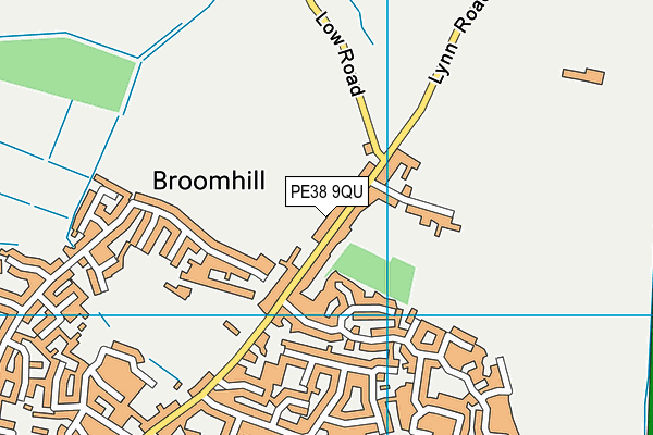 PE38 9QU map - OS VectorMap District (Ordnance Survey)