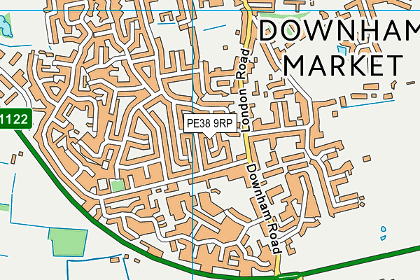 PE38 9RP map - OS VectorMap District (Ordnance Survey)