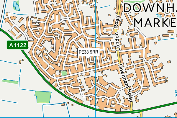 PE38 9RR map - OS VectorMap District (Ordnance Survey)