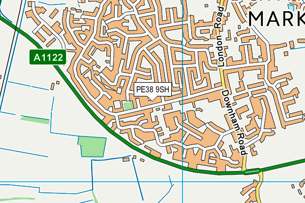 PE38 9SH map - OS VectorMap District (Ordnance Survey)