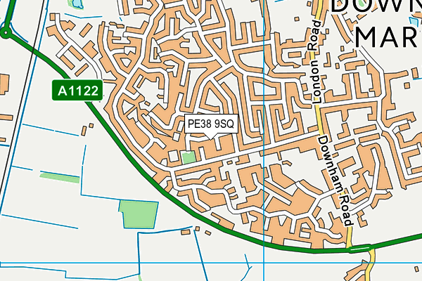 PE38 9SQ map - OS VectorMap District (Ordnance Survey)