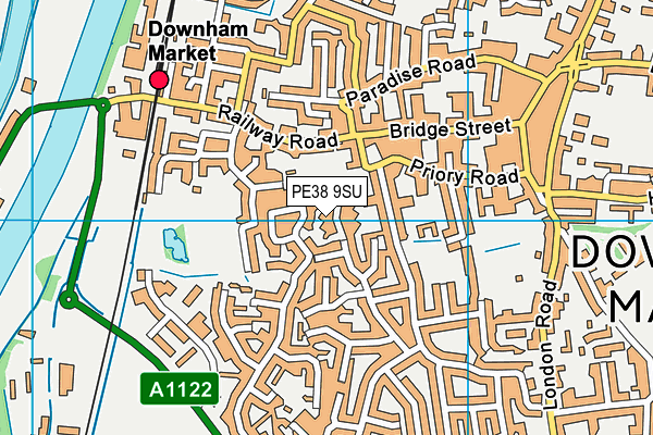 PE38 9SU map - OS VectorMap District (Ordnance Survey)