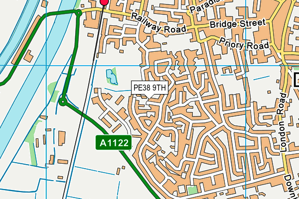 PE38 9TH map - OS VectorMap District (Ordnance Survey)