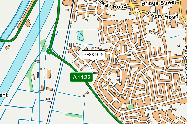 PE38 9TN map - OS VectorMap District (Ordnance Survey)