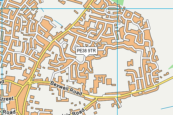 PE38 9TR map - OS VectorMap District (Ordnance Survey)