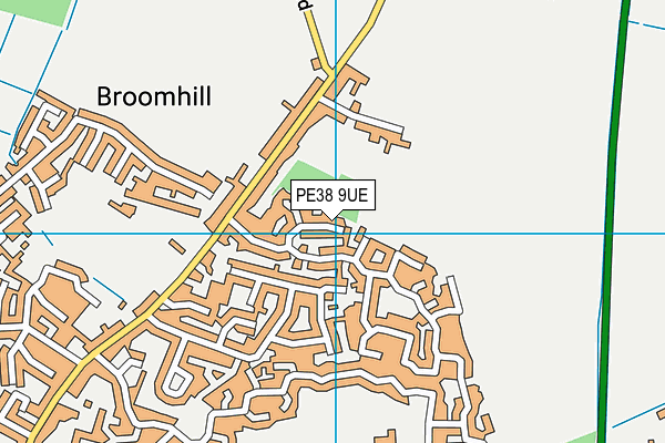 PE38 9UE map - OS VectorMap District (Ordnance Survey)