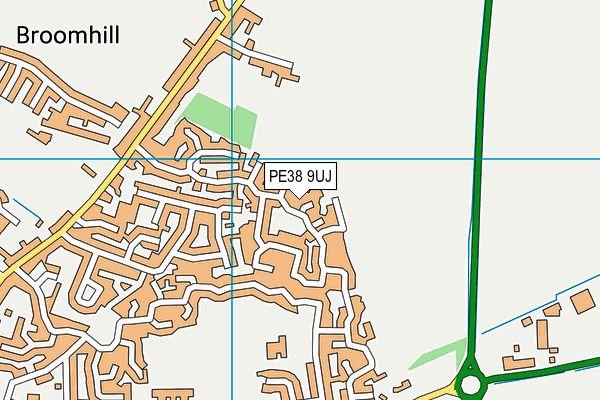 PE38 9UJ map - OS VectorMap District (Ordnance Survey)