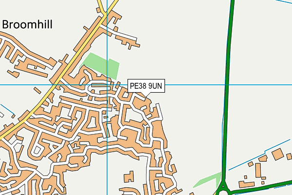 PE38 9UN map - OS VectorMap District (Ordnance Survey)