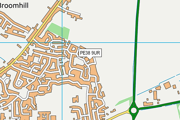 PE38 9UR map - OS VectorMap District (Ordnance Survey)