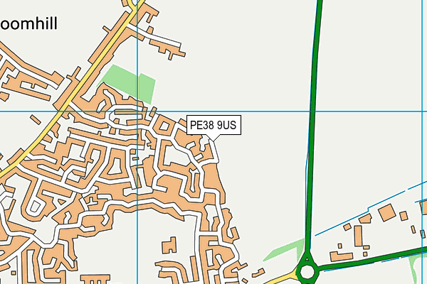 PE38 9US map - OS VectorMap District (Ordnance Survey)