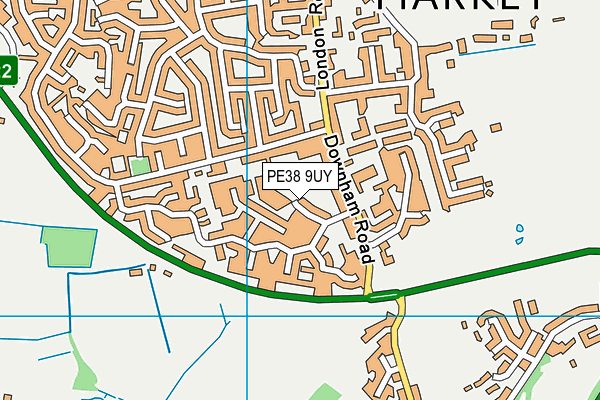 PE38 9UY map - OS VectorMap District (Ordnance Survey)