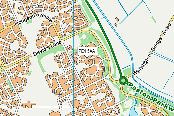 PE4 5AA map - OS VectorMap District (Ordnance Survey)