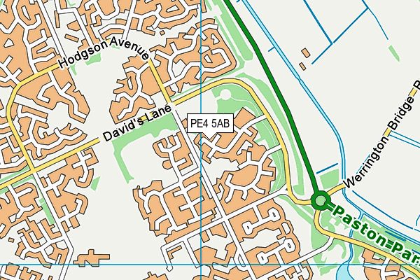 PE4 5AB map - OS VectorMap District (Ordnance Survey)
