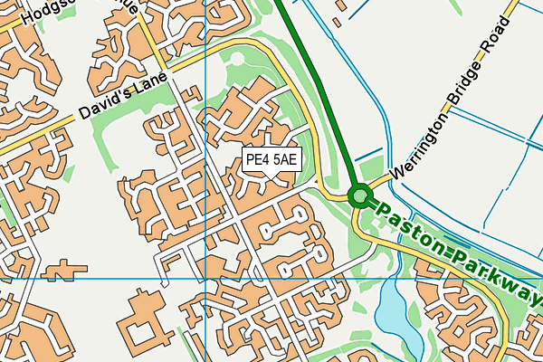 PE4 5AE map - OS VectorMap District (Ordnance Survey)