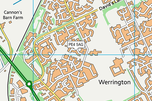 PE4 5AG map - OS VectorMap District (Ordnance Survey)