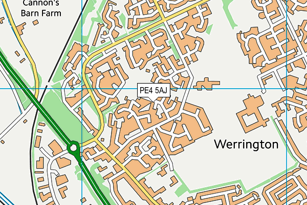 PE4 5AJ map - OS VectorMap District (Ordnance Survey)