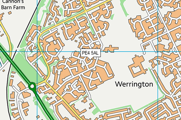 PE4 5AL map - OS VectorMap District (Ordnance Survey)