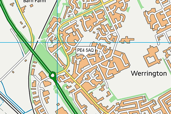PE4 5AQ map - OS VectorMap District (Ordnance Survey)