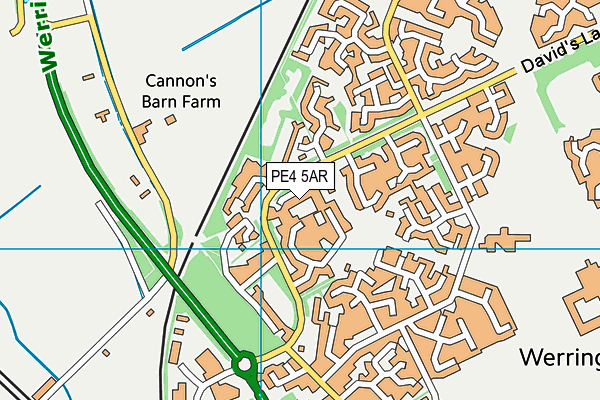 PE4 5AR map - OS VectorMap District (Ordnance Survey)