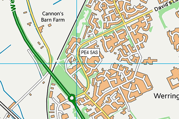 PE4 5AS map - OS VectorMap District (Ordnance Survey)