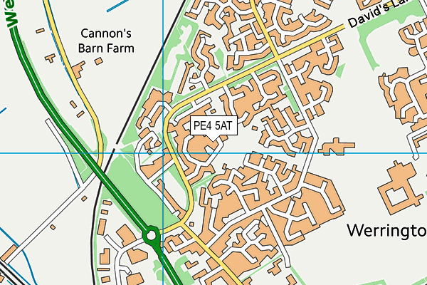 PE4 5AT map - OS VectorMap District (Ordnance Survey)