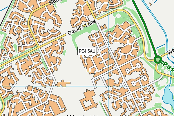 PE4 5AU map - OS VectorMap District (Ordnance Survey)