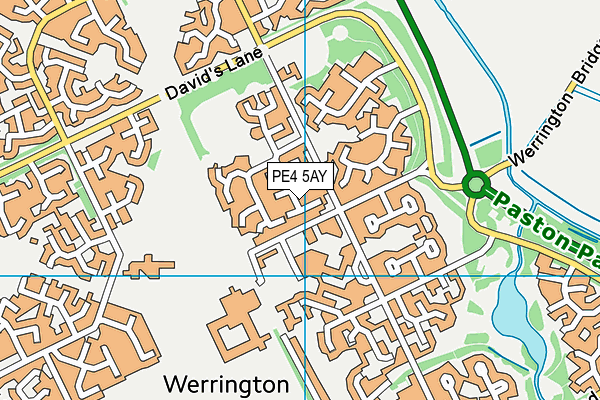 PE4 5AY map - OS VectorMap District (Ordnance Survey)