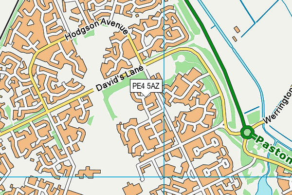 PE4 5AZ map - OS VectorMap District (Ordnance Survey)