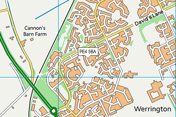 PE4 5BA map - OS VectorMap District (Ordnance Survey)