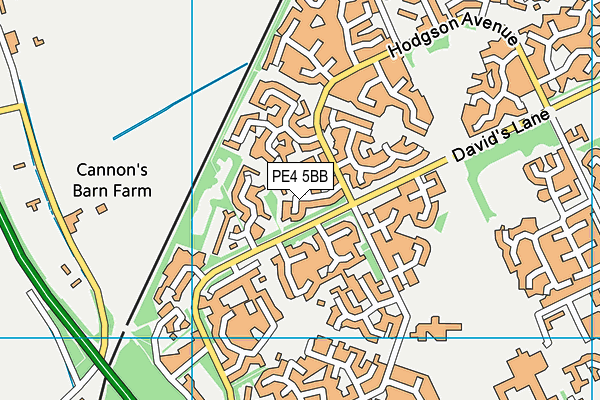 PE4 5BB map - OS VectorMap District (Ordnance Survey)
