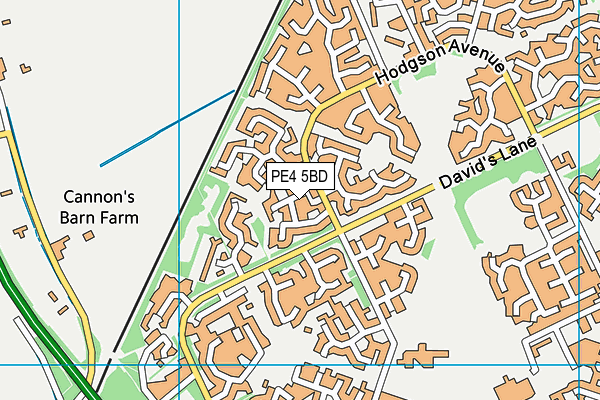 PE4 5BD map - OS VectorMap District (Ordnance Survey)