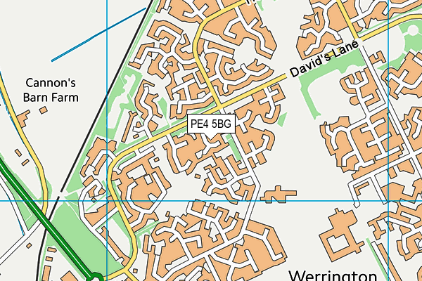 PE4 5BG map - OS VectorMap District (Ordnance Survey)