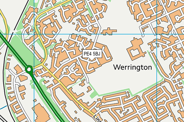 PE4 5BJ map - OS VectorMap District (Ordnance Survey)