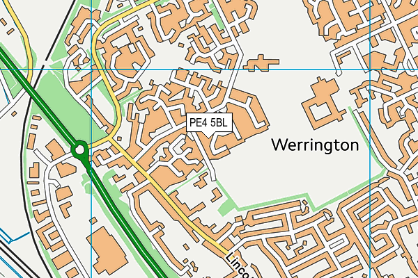 PE4 5BL map - OS VectorMap District (Ordnance Survey)