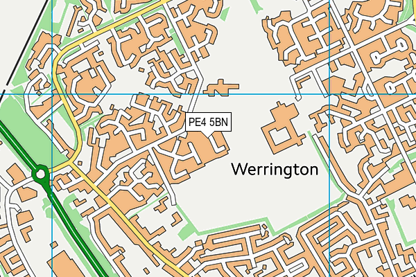 PE4 5BN map - OS VectorMap District (Ordnance Survey)